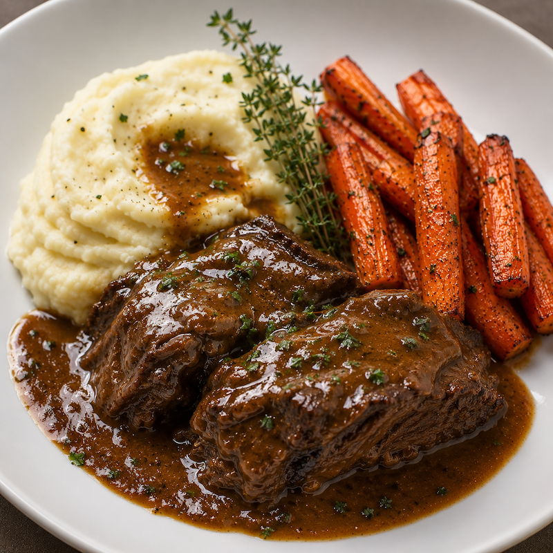 Yankee Pot Roast and Mashed Potatoes