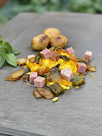 Egg Scramble with Roasted Potatoes