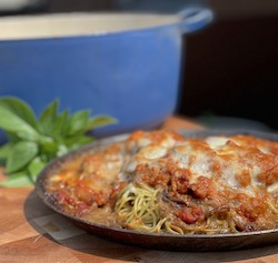 Chicken Bolognese and Spaghetti