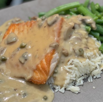 Sauteed Salmon with Piccata Sauce