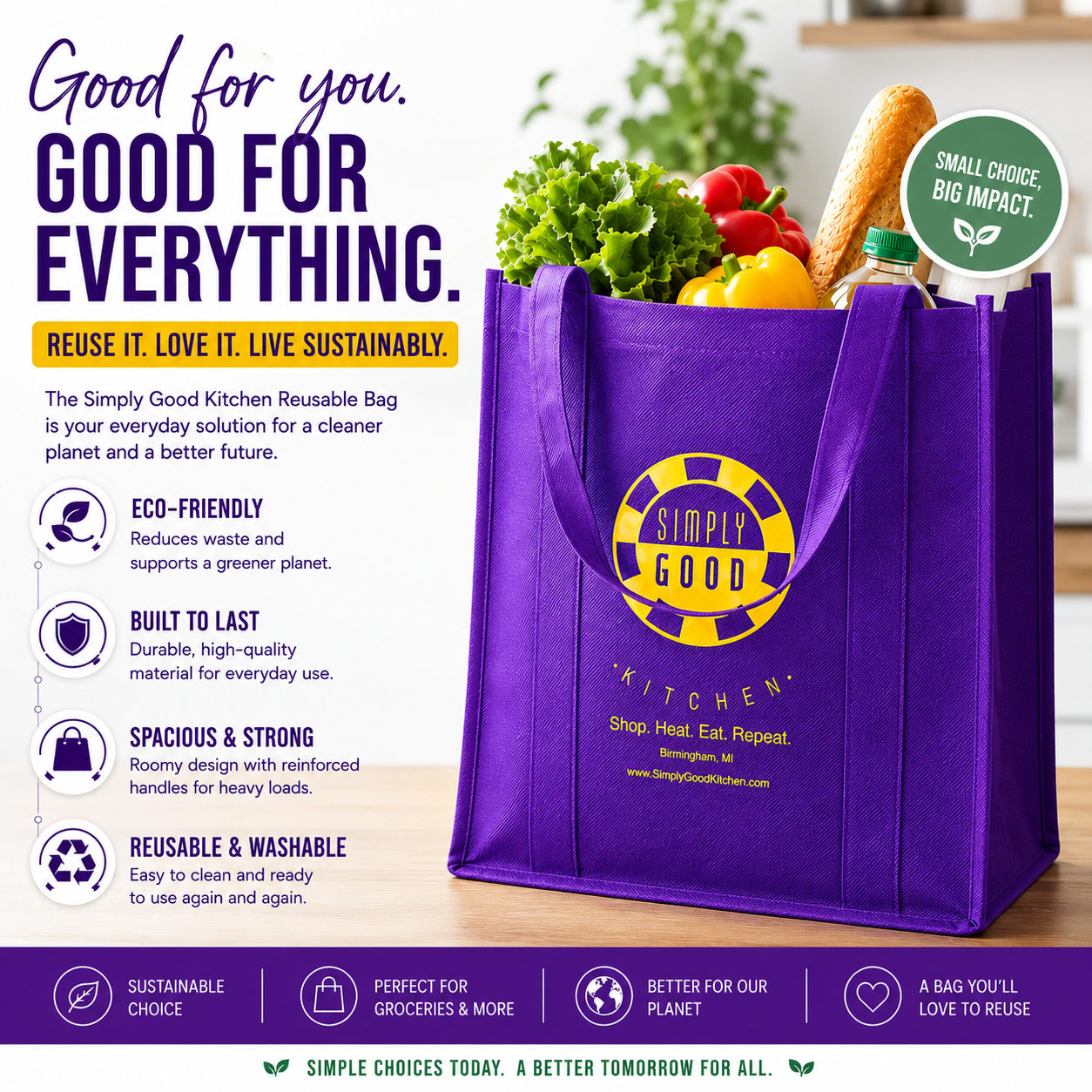 Reusable Purple Tote